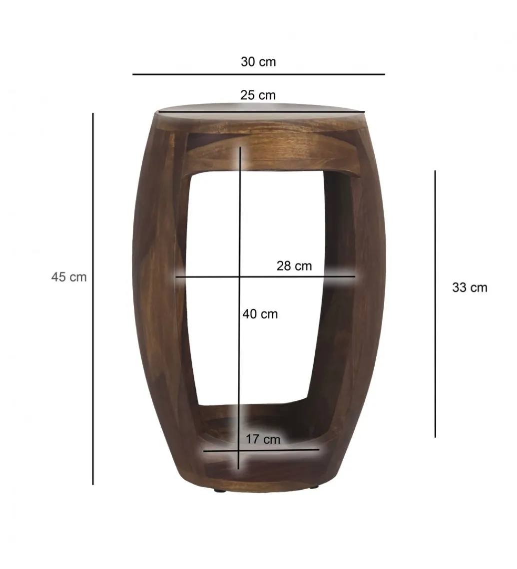 Stolik kawowy boczny WOHNLING 30 cm drewno sheesham*WOHNLING, GERMANY New
