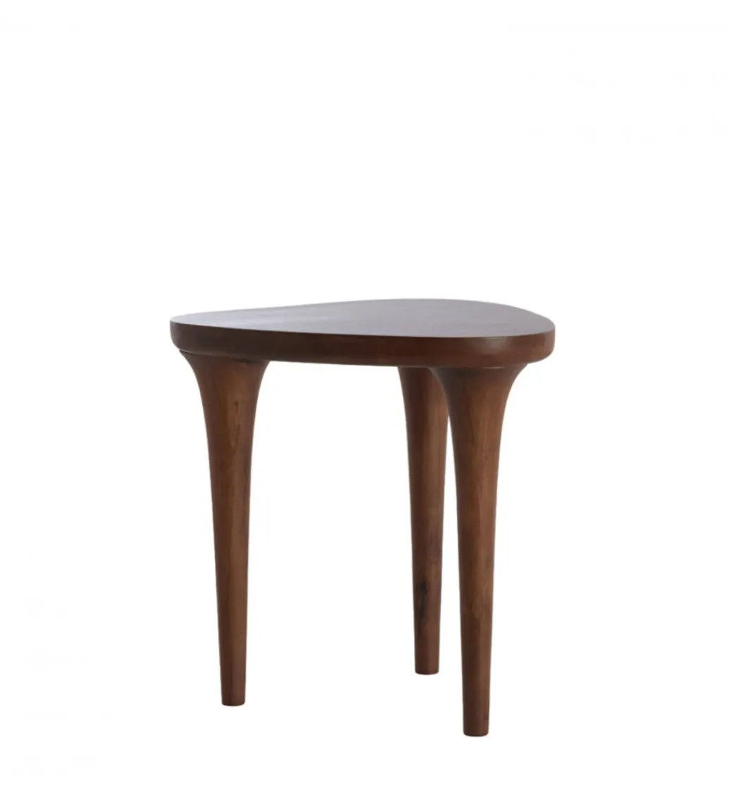 Stolik kawowy boczny ZULIO 50 cm drewno akacja*L&L Clearance
