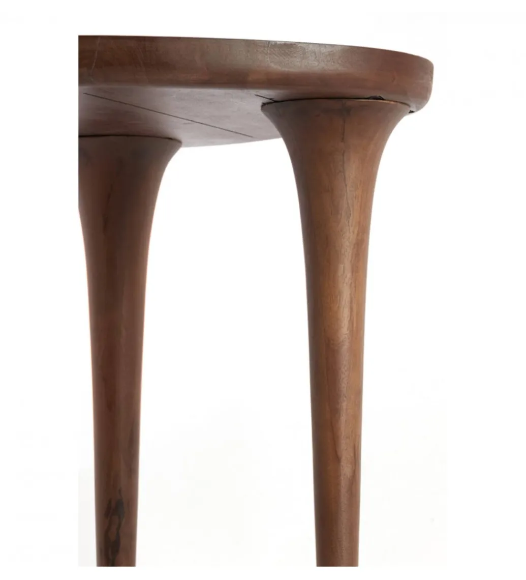 Stolik kawowy boczny ZULIO 50 cm drewno akacja*L&L Clearance