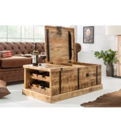 Stolik kawowy Bodega 100 cm drewno mango*Invicta Interior Best