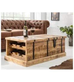 Stolik kawowy Bodega 100 cm drewno mango*Invicta Interior Best