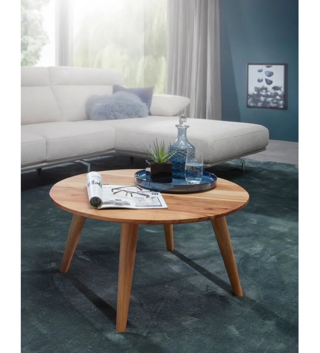 Stolik kawowy BOHA 75 cm drewno akacja*WOHNLING, GERMANY Clearance
