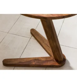 Stolik kawowy BOHA 45 cm drewno sheesham*WOHNLING, GERMANY Clearance