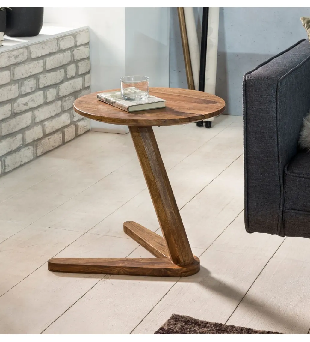 Stolik kawowy BOHA 45 cm drewno sheesham*WOHNLING, GERMANY Clearance