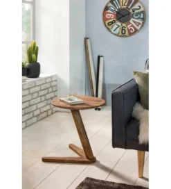 Stolik kawowy BOHA 45 cm drewno sheesham*WOHNLING, GERMANY Clearance