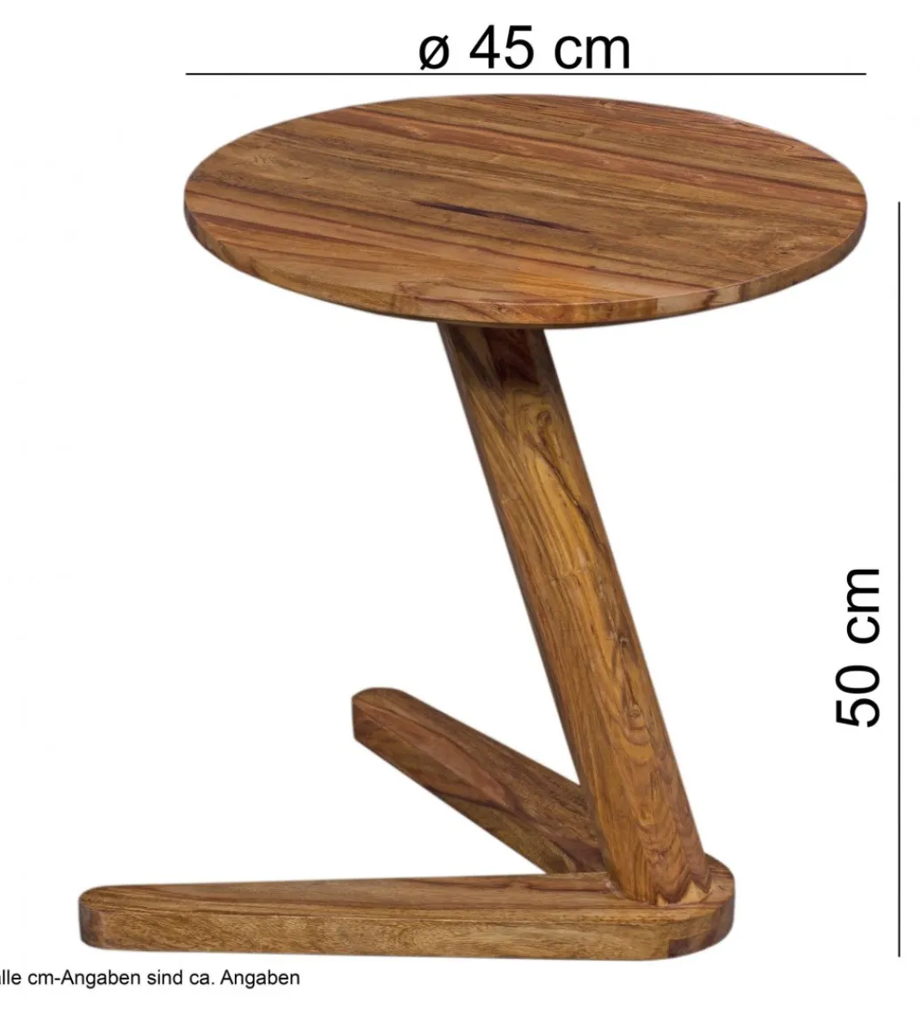 Stolik kawowy BOHA 45 cm drewno sheesham*WOHNLING, GERMANY Clearance