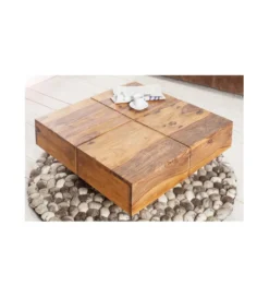 Stolik kawowy Bolt 70 cm drewno Sheesham*Invicta Interior Clearance
