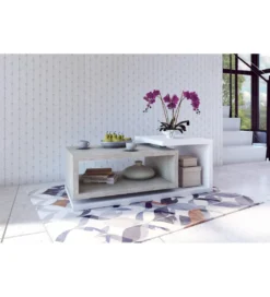 Stolik kawowy BOTA 120 cm w optyce betonu*Helvetia