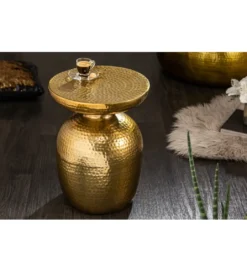 Stolik Kawowy BRILANT 36 Cm W Kolorze złotym*Invicta Interior
