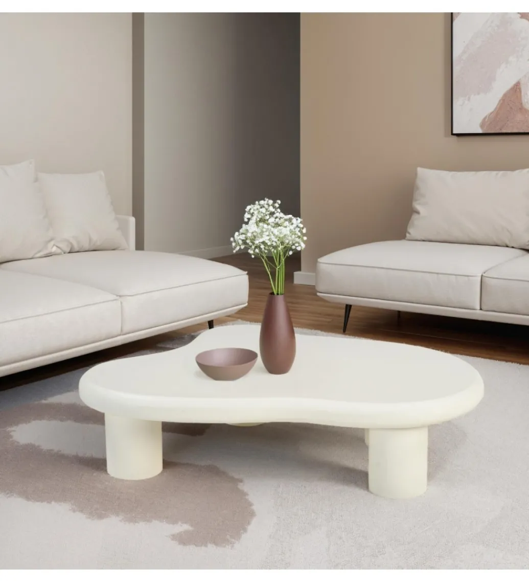 Stolik kawowy Brix Feline Sandy 120 cm Kość Słoniowa*LF-Design Best