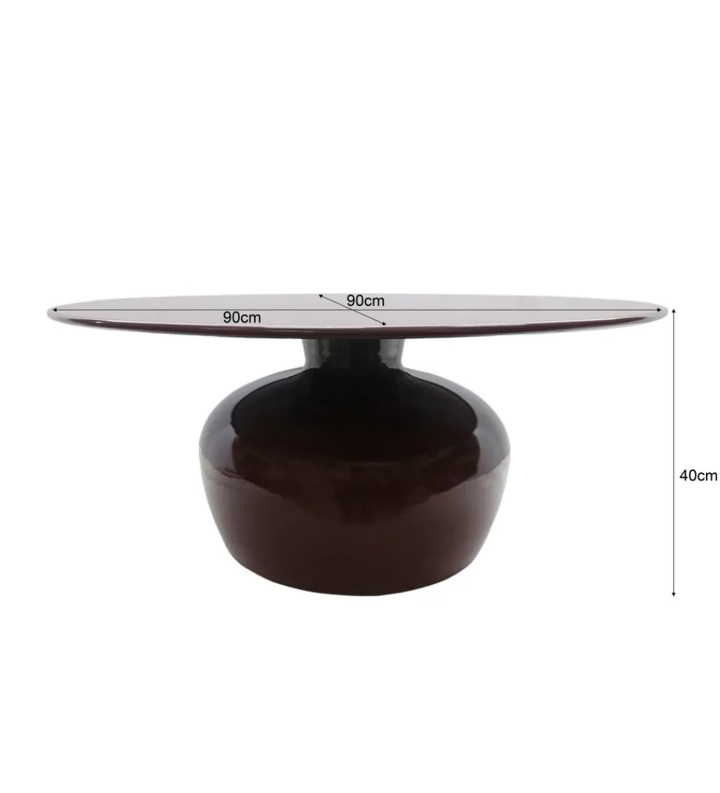 Stolik kawowy BRIX MILA 90 cm brązowy*LF-Design Clearance