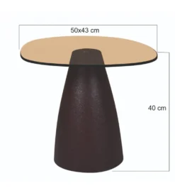 Stolik kawowy Brix Mylon 50 cm Brązowy*LF-Design