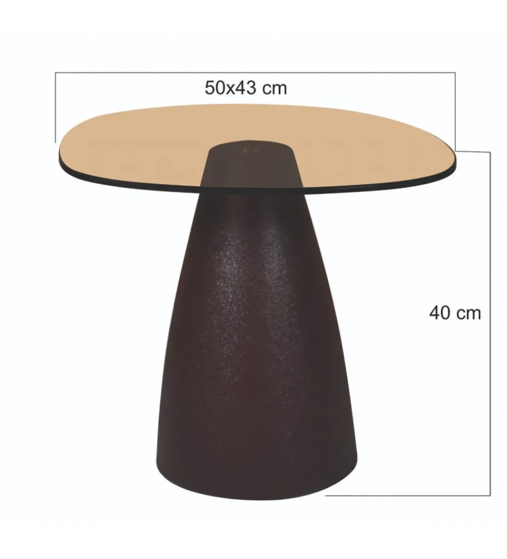Stolik kawowy Brix Mylon 50 cm Brązowy*LF-Design