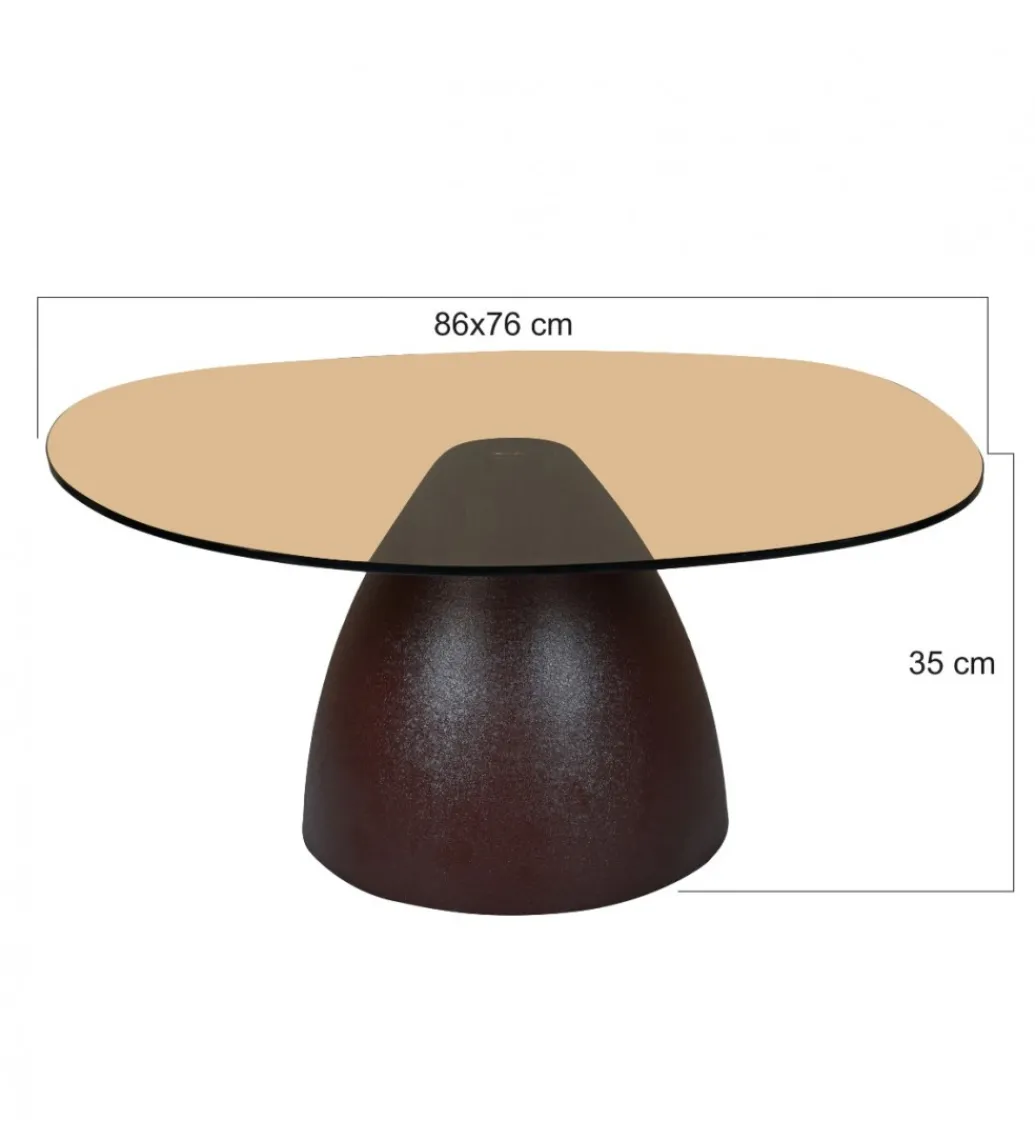 Stolik kawowy Brix Mylon 86 cm Brązowy*LF-Design Online