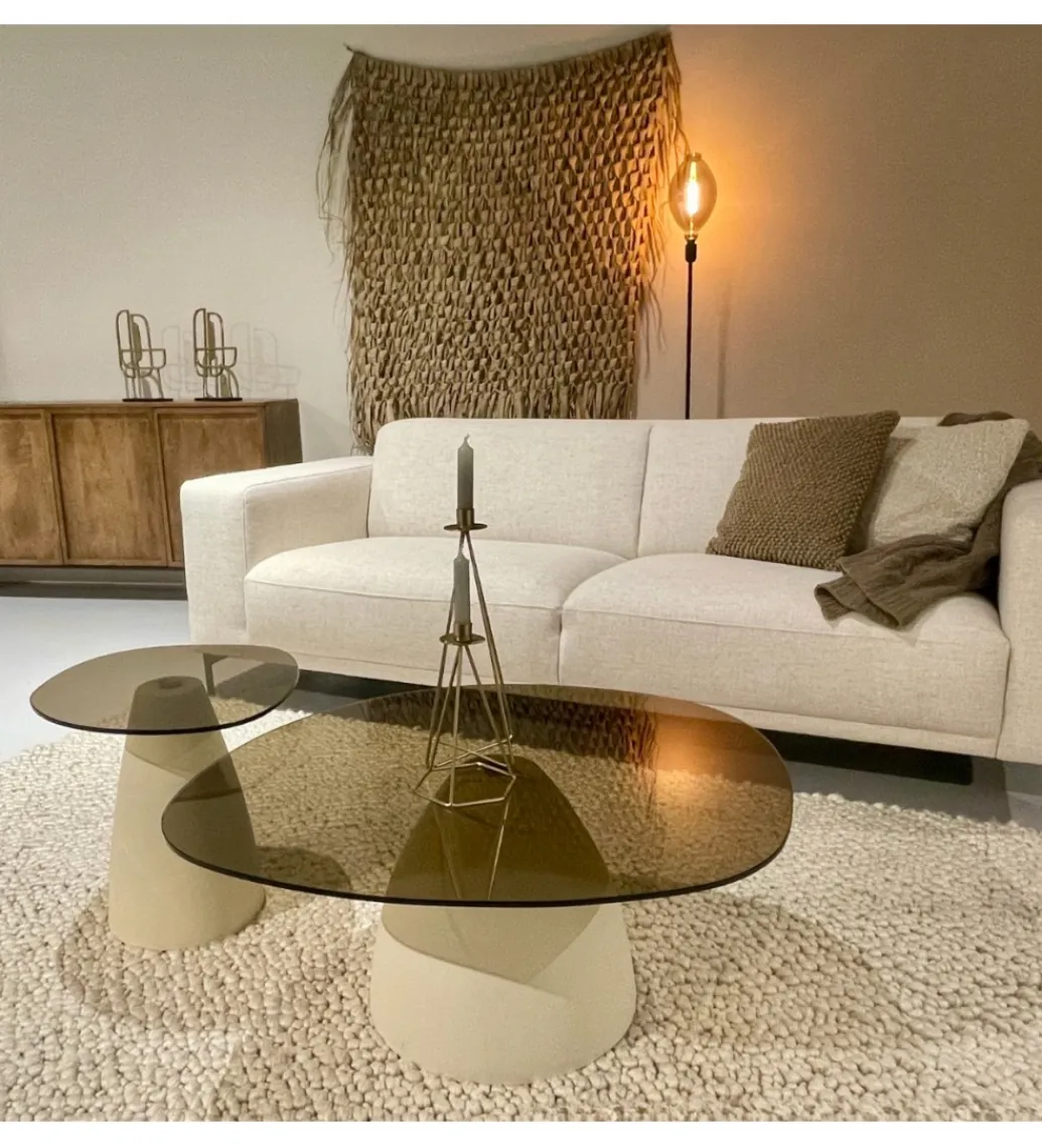 Stolik kawowy Brix Mylon 50 cm Kość Słoniowa*LF-Design