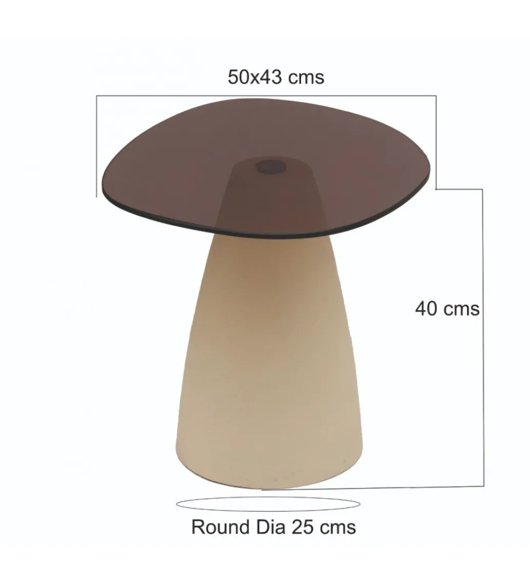 Stolik kawowy Brix Mylon 50 cm Kość Słoniowa*LF-Design