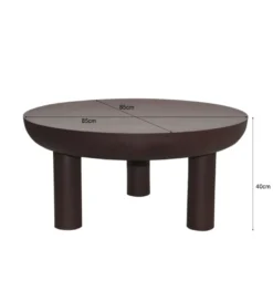 Stolik kawowy BRIX NIKO 85 cm brązowy*LF-Design Hot
