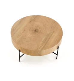 Stolik kawowy BROOKLYN 80 cm w optyce dąb naturalny*Halmar Discount