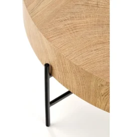 Stolik kawowy BROOKLYN 80 cm w optyce dąb naturalny*Halmar Discount