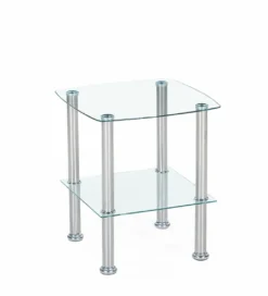 Stolik kawowy CANARIA 45 cm transparentny*Halmar Best