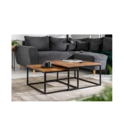 Stolik kawowy CARINA Elements set 2 drewno sheesham*Invicta Interior - przedsprzedaż Hot