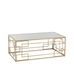 Stolik kawowy CAROLINE 120 cm złoty*J-Line New