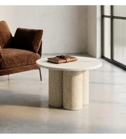 Stolik kawowy CAVRANI 60 cm efekt terrazzo*Zona-Design