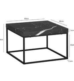 Stolik kawowy CAZANAD 60 cm w optyce marmuru*WOHNLING, GERMANY Online