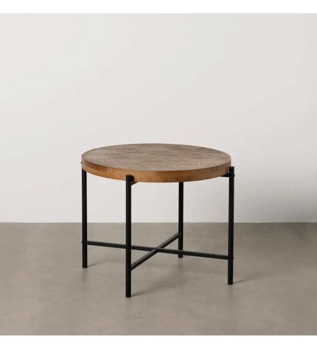 Stolik kawowy CHERAN 69 cm naturalny czarny*Zona-Design Online