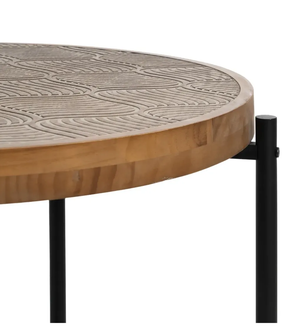 Stolik kawowy CHERAN 69 cm naturalny czarny*Zona-Design Online