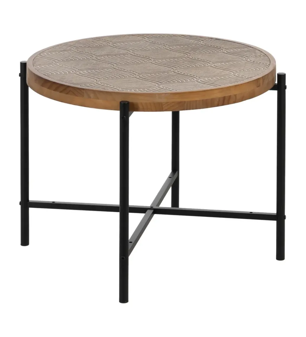Stolik kawowy CHERAN 69 cm naturalny czarny*Zona-Design Online