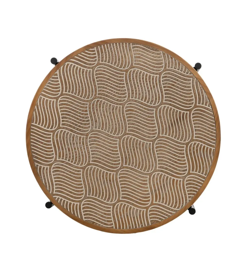 Stolik kawowy CHERAN 69 cm naturalny czarny*Zona-Design Online