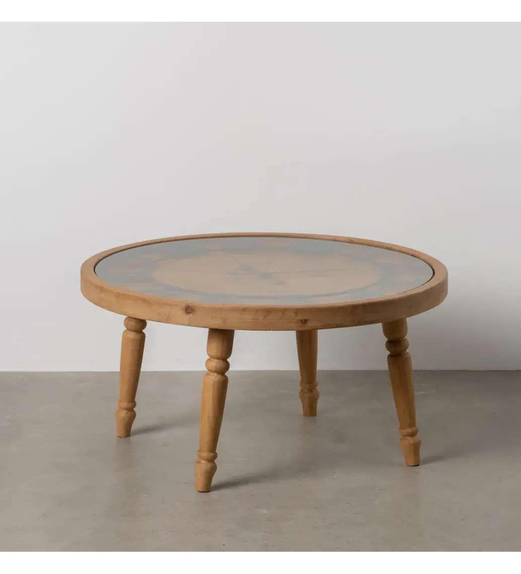 Stolik kawowy CLOCKY 80 cm drewno jodła*Zona-Design Online