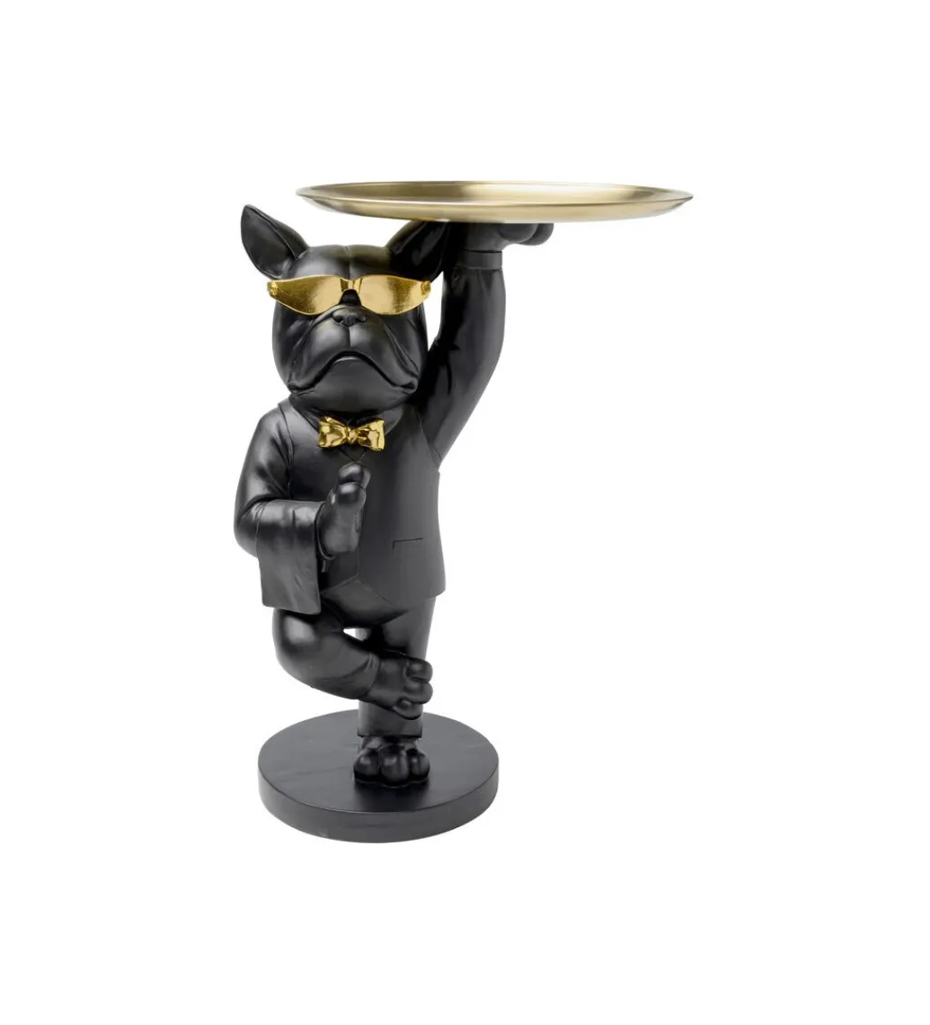 Stolik kawowy COOL BULLDOG TRAY 34 cm czarny*KARE New