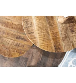 Stolik kawowy CRAFT Elements zestaw 2 naturalny Mango*Invicta Interior - przedsprzedaż New