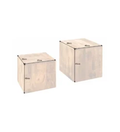 Stolik kawowy Craft FERNANDO set 2 drewno mango*Invicta Interior Clearance