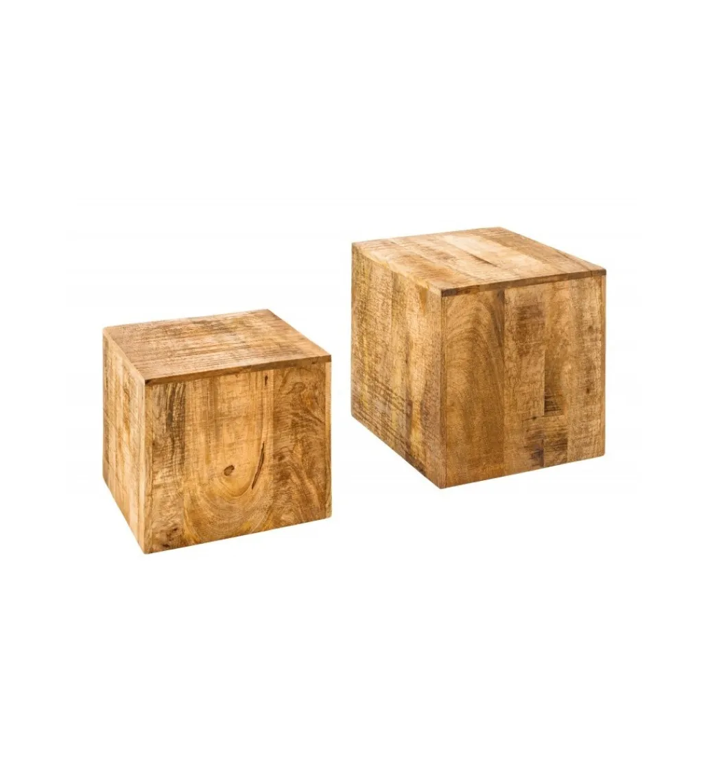 Stolik kawowy Craft FERNANDO set 2 drewno mango*Invicta Interior Clearance