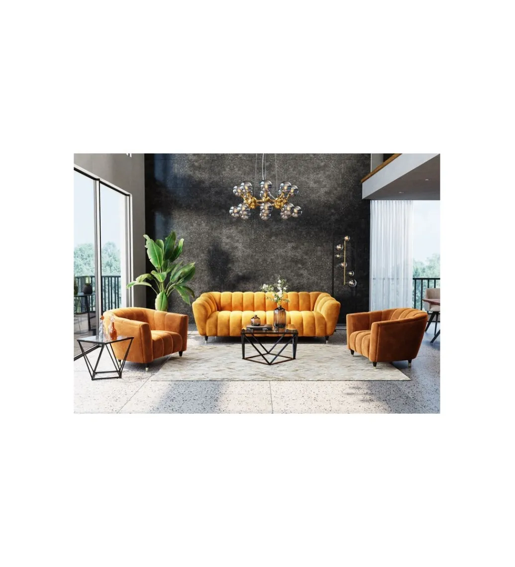 Stolik kawowy CRISTALLO 80 cm x 80 cm czarny*KARE