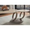 Stolik kawowy DANCING RINGS 135 cm ceramika w optyce trawertynu*Invicta Interior Discount