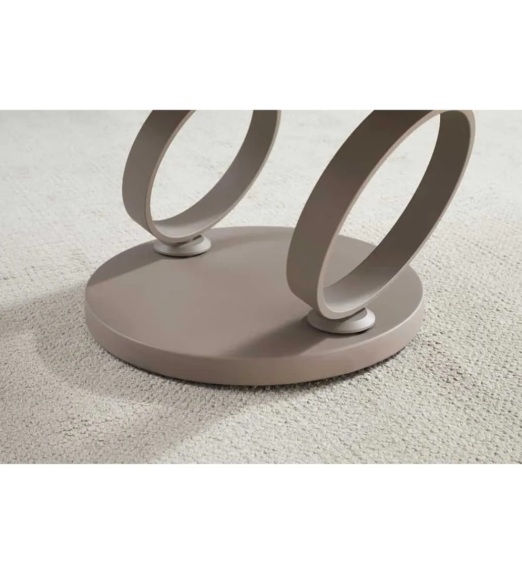 Stolik kawowy DANCING RINGS 135 cm ceramika w optyce trawertynu*Invicta Interior Discount