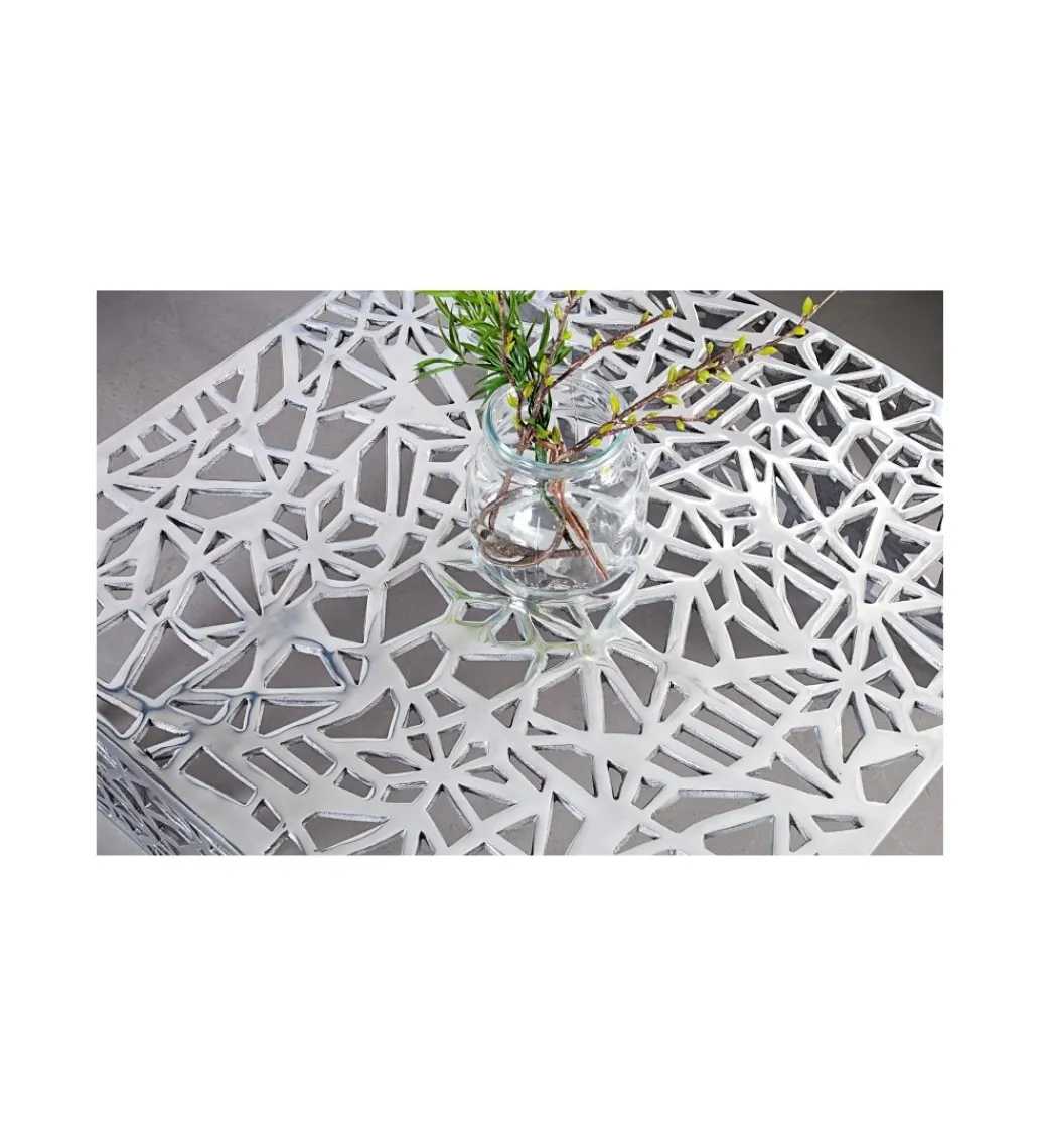 Stolik kawowy DELICADO Abstract 60 cm srebrny*Invicta Interior Discount