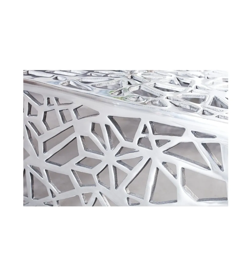Stolik kawowy DELICADO Abstract 60 cm srebrny*Invicta Interior Discount