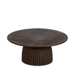 Stolik kawowy DEMANESKO 69 cm brązowy*DENZO Outlet