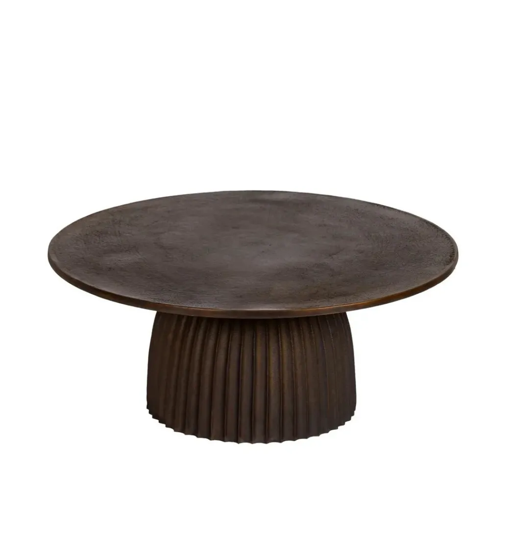 Stolik kawowy DEMANESKO 69 cm brązowy*DENZO Outlet