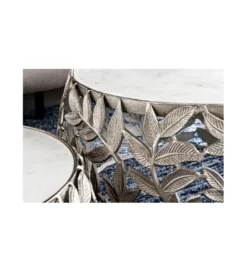 Stolik kawowy DEMETER set 2 srebrny*Invicta Interior Best