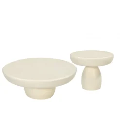 Stolik kawowy DENU 50 cm w kolorze kości słoniowej*LF-Design New