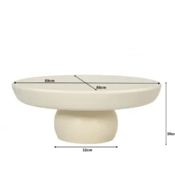 Stolik kawowy DENU 80 cm w kolorze kości słoniowej*LF-Design Best