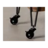 Stolik kawowy DEST 62 cm drewno kauczuk na kółkach*Zona-Design