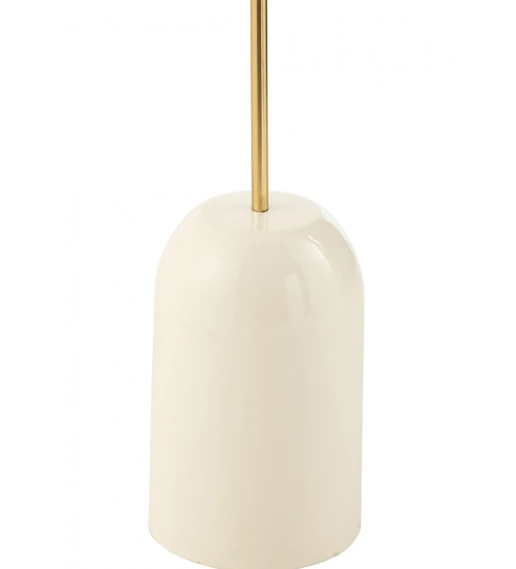 Stolik kawowy DISK 30 cm biało złoty*J-Line Online