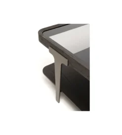Stolik kawowy DIVINE 100 cm drewno jesion szklany*KARE Online